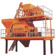 Heavy-duty twin shaft concrete mixer with 1.5m³ (1500L) discharging capacity for large-scale construction projects